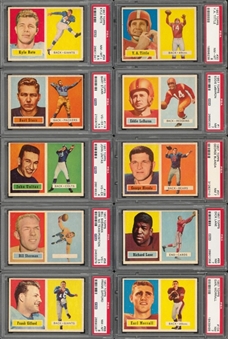 1957 Topps Football PSA-Graded Complete Set (154) Plus Checklists (2) and #58 Sherman/Error